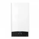 Ariston Genus One+ 30 fehér fali gázkazán szemből, alsó kijelzőn 36° és 65° hőmérséklettel