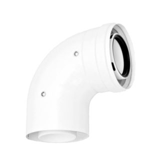 Ariston koncentrikus könyök 90° idom PPs/alu 60/100 mm