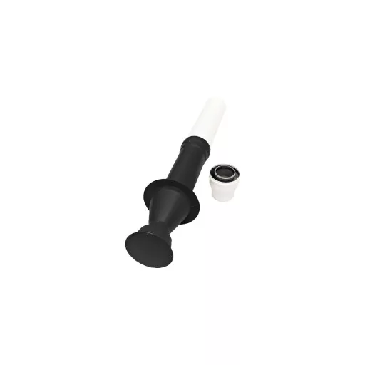 Ariston koncentrikus függőleges kivezető idom PPs/alu 80/125 mm fekete-fehér tömítőgyűrűvel