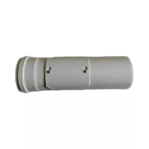 Ariston koncentrikus egyenes ellenőrző idom PPS/alu 60/100 mm fehér csővel, oldalnézet
