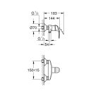 X GROHE Eurosmart zuhanycsaptelep zuhanygarnitúra nélkül