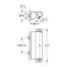 GROHE Grohtherm 2000 termosztátos zuhanycsaptelep tartóval