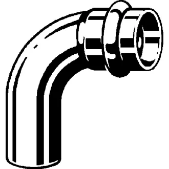 Viega Profipress G vörösréz préselhető ív gázra, 90°, 35 mm, sárga jelöléssel