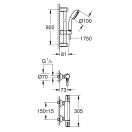 X GROHE Grotherm 800 termosztatikus zuhanyszett, króm