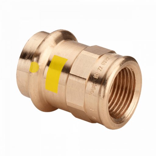 VIEGA 2612 Profipress G vörösöntvény belső menetes átmeneti idom, gázra, 22mm x 3/4"B