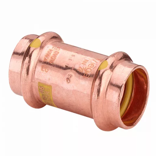 Viega Profipress G vörösréz gázkarmantyú 18 mm, sárga jelöléssel, préscsatlakozókkal