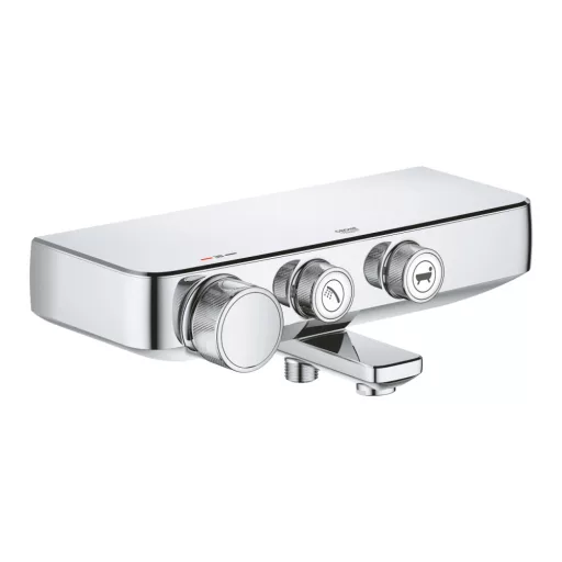 GROHE Grohtherm SmartControl termosztátos kádcsaptelep króm nyomógombos kezelőfelülettel, polccal