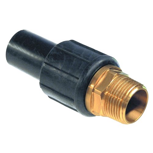 UNIDELTA S5 elektrofitting KPE átmeneti idom, réz menettel, PE100, SDR11, 25mm x 3/4"K