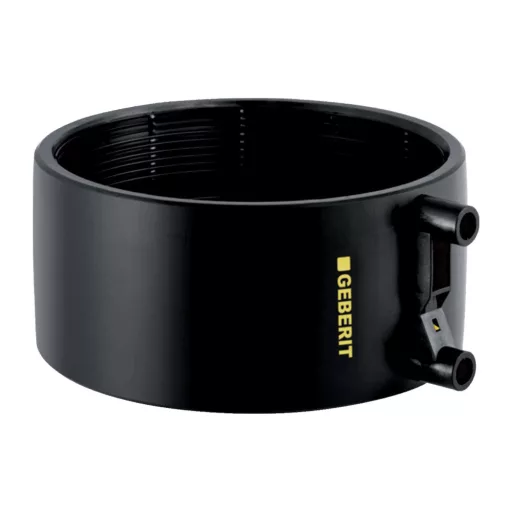 Geberit PE-HD elektrokarmantyú 110 mm, fekete hegesztőkarmantyú csatlakozókkal