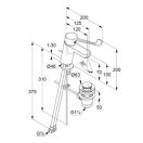 KLUDI Pure&Easy 70 orvosi mosdócsaptelep automata leeresztő szeleppel