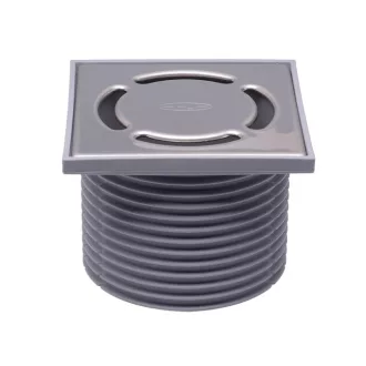 HL 37 Prblue magasító elem padlóösszefolyóhoz szögletes inox ráccsal, DN110