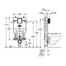 GROHE Uniset beépíthető WC tartály, pneumatikus öblítőszeleppel