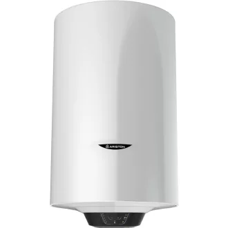 Ariston PRO1 ECO 120 literes fehér villanybojler digitális kezelőfelülettel, elölnézet