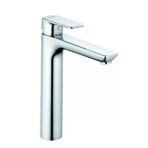KLUDI Pure&Style 215 magasított mosdócsaptelep krómozott kivitelben, oldalnézet