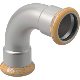   GEBERIT Mapress 2 tokos 90° Therm inox ív hűtésre/fűtésre, 18mm