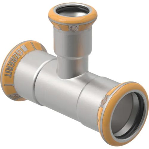 GEBERIT Mapress Therm inox szűkített T-idom, hűtésre/fűtésre, 108x35x108mm