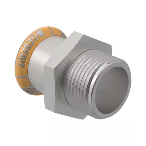 GEBERIT Mapress Therm inox külső menetes átmeneti idom, hűtés/fűtésre, 28mm x 1"K 
