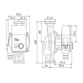   WILO Yonos PICO 25/1-4 keringető szivattyú, 180 mm, 6/4"