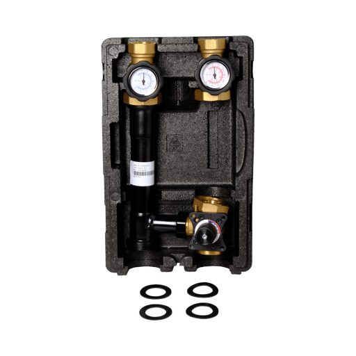 FixTrend KM3-125 motoros kevert fűtőköri egység kazánházi osztóhoz szivattyú nélkül, DN32
