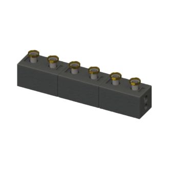   FixTrend C90/3F 3 körös acél osztó-gyűjtő hőszigeteléssel, 5/4"
