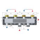 FixTrend C70/2F 2 körös acél osztó-gyűjtő hőszigeteléssel, 1"
