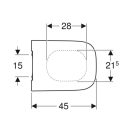 GEBERIT Smyle Square lecsapódásgátló WC ülőke Quick Release zsanérral