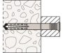 FISCHER N-Z beütődübel gvz süllyesztett fejű csavarral, 6x40mm 