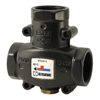   ESBE VTC511 termosztatikus háromjáratú keverőszelep, 50°C, 1" B