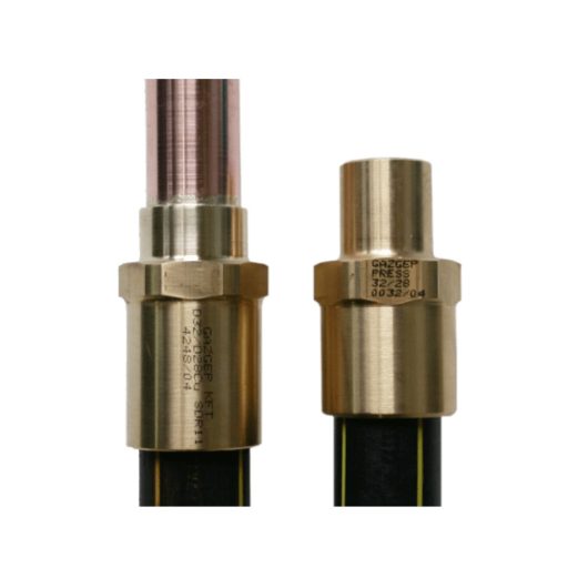 Peró Gáz GÁZGÉP KPE-réz összekötő, press idomhoz VIEGA PE32/R28, rövid (1009436)