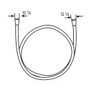 KLUDI Logoflex fémhatású zuhanygégecső műanyag külső réteggel, 125cm