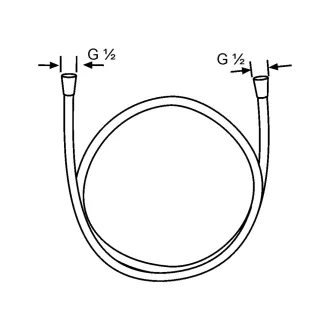   KLUDI Logoflex fémhatású zuhanygégecső műanyag külső réteggel, 160cm
