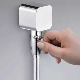 KLUDI Suparaflex Silver ezüst zuhany gégecső feltekerve, króm véganyákkal, 1600 mm