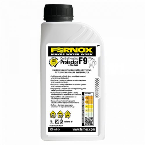 FERNOX Filter Fluid + Protector inhibitor folyadék 100 liter fűtővízhez, 500 ml