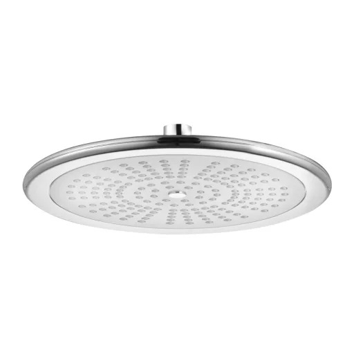 KLUDI Freshline kerek króm fejzuhany 250 mm, fehér szórófelülettel, alulnézetből