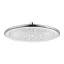 KLUDI Freshline kerek króm fejzuhany 250 mm, fehér szórófelülettel, alulnézetből