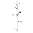 KLUDI sDIVE 1S króm zuhanyszett, 900 mm hosszú falirúddal