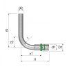 COMAP 7090LW MultiSkin press radiátor bekötő könyök, 16x2-300mm