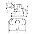 X HANSGROHE Novus zuhanycsaptelep