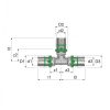 COMAP 7130W MultiSkin press egál T-idom, 16x2mm