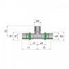 COMAP 7132GW MultiSkin press T-idom külső menetes ággal, 16x2 - 1/2"K - 16x2mm