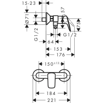 HANSGROHE Logis zuhanycsaptelep