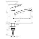 HANSGROHE Logis 160 álló mosogató csaptelep
