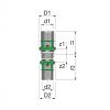 COMAP 7240W MultiSkin press szűkítő idom, 18x2 - 16x2 mm