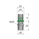 COMAP 7243GW MultiSkin press külső menetes átmeneti idom, 16x2mm x 1/2" K