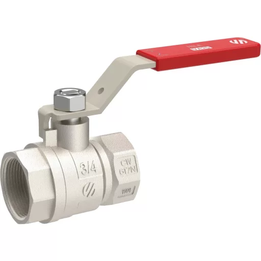 ARCO Nile golyóscsap 3/4" belső-belső menettel, piros karral, sárgaréz házzal
