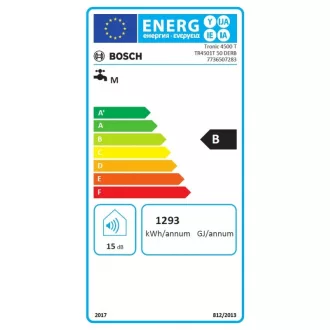 Bosch Tronic TR4501 Flat EBP 50 fehér szögletes villanybojler digitális kijelzővel, oldalnézet