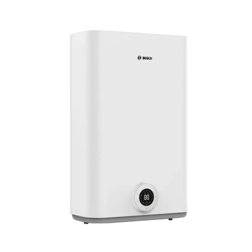Bosch Tronic TR4501 Flat EBP 80 szögletes villanybojler digitális kijelzővel, ferde nézet
