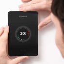 Bosch EasyControl CT 200 vezetékes programozható digitális szobatermosztát Wi-Fi vezérléssel, fekete