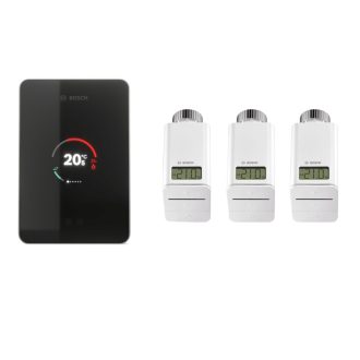   Bosch EasyControl Set CT 200 okostermosztát 3db rádiós termofejjel, fekete