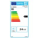 X BOSCH Condens GC7000iW 24 PB 23 fali kondenzációs fűtő gázkazán fekete üveg előlappal